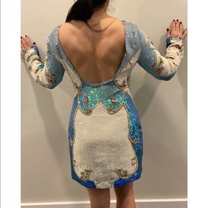 Thread & Needles Sequin Backless Cocktail Dress